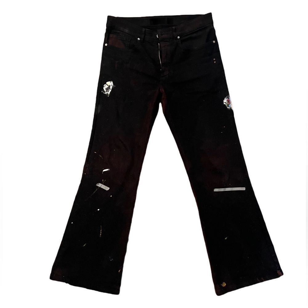 Film School Clothing “lost and found” 1of1 flared denims